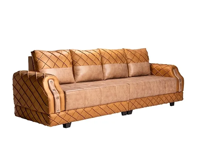 VIVDeal Andro Camel & Beige 4 Seater Sofa Set